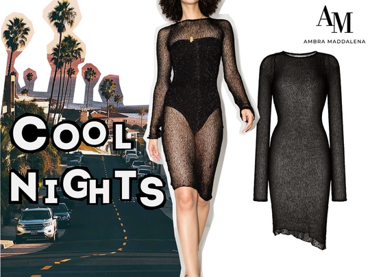 Style The Andy Dress for the cooler nights to come.