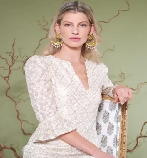 Petra Luxury Dress in Diamond Gold